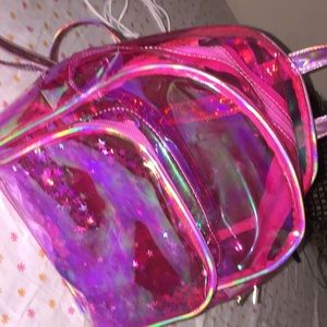 Small pink glittery bag